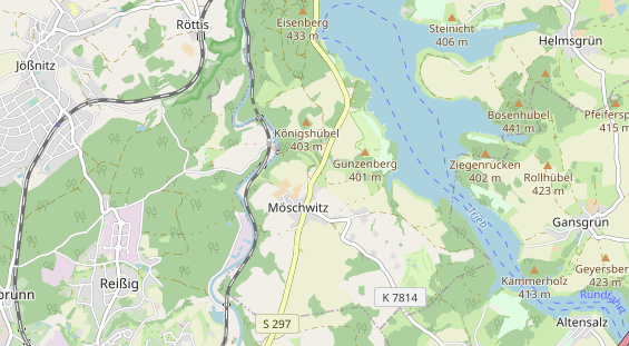 Excursiebestemming op kaart