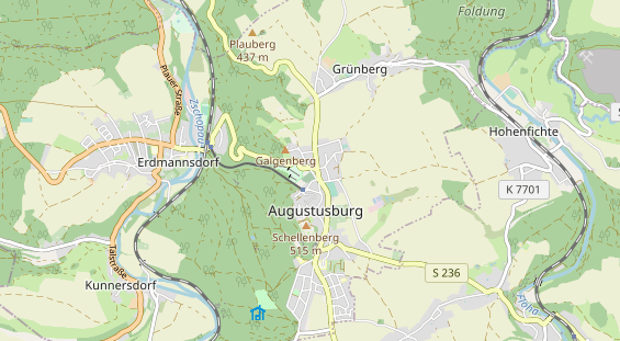 Destinazione dell'escursione sulla carta