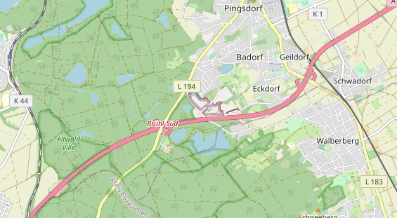 Excursiebestemming op kaart