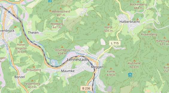 Destinazione dell'escursione sulla carta