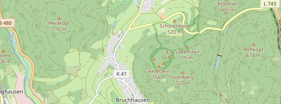 Destination d'excursion sur la carte