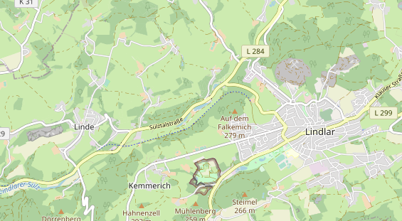 Destinazione dell'escursione sulla carta