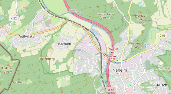 Excursiebestemming op kaart