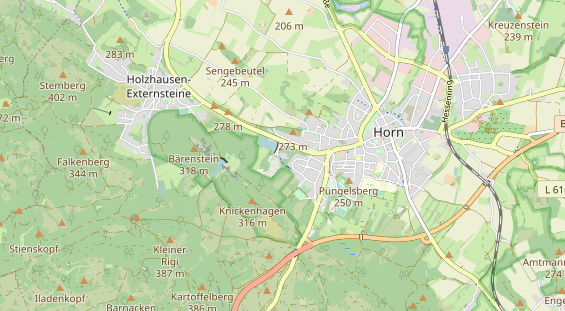 Destinazione dell'escursione sulla carta