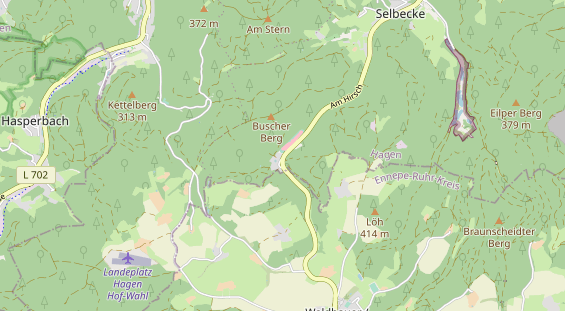 Destinazione dell'escursione sulla carta