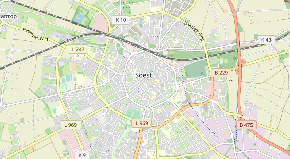 Excursiebestemming op kaart