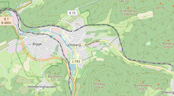 Destinazione dell'escursione sulla carta