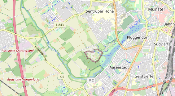 Destination d'excursion sur la carte