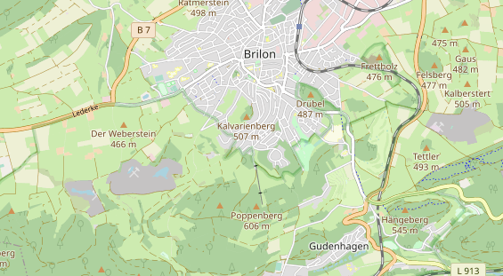 Destinazione dell'escursione sulla carta