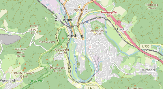 Destination d'excursion sur la carte