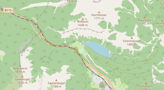 Excursiebestemming op kaart