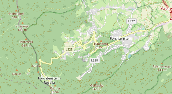 Excursiebestemming op kaart