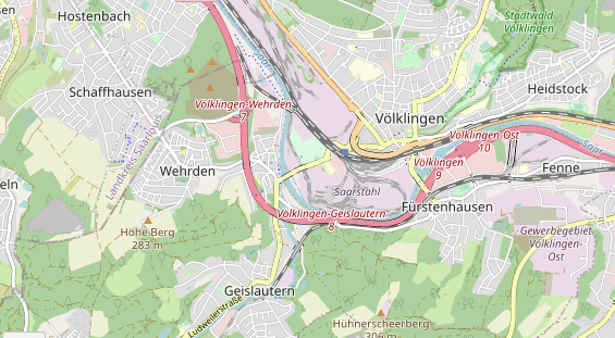 Destinazione dell'escursione sulla carta