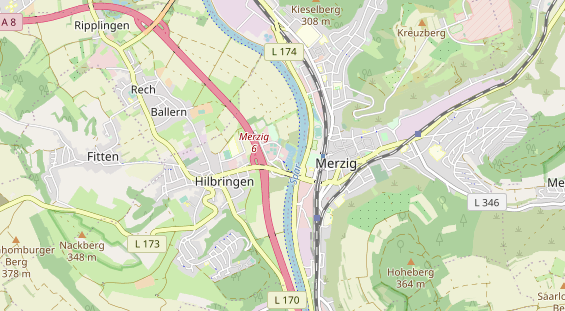 Destinazione dell'escursione sulla carta