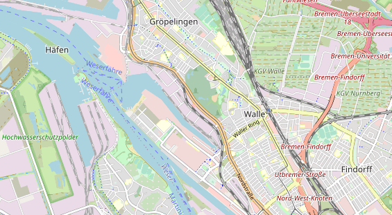 Excursiebestemming op kaart