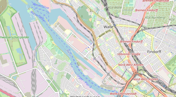 Excursiebestemming op kaart