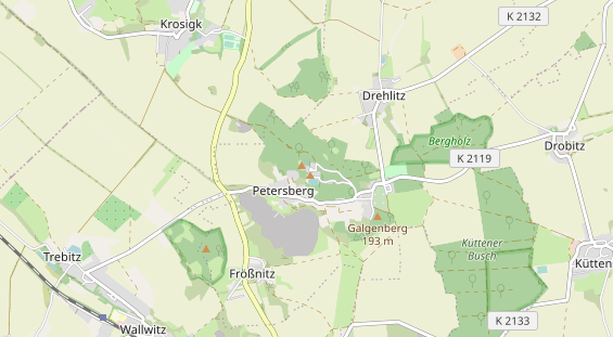 Excursiebestemming op kaart