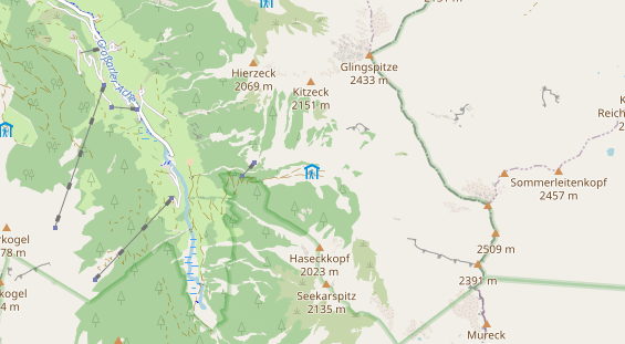 Destination d'excursion sur la carte