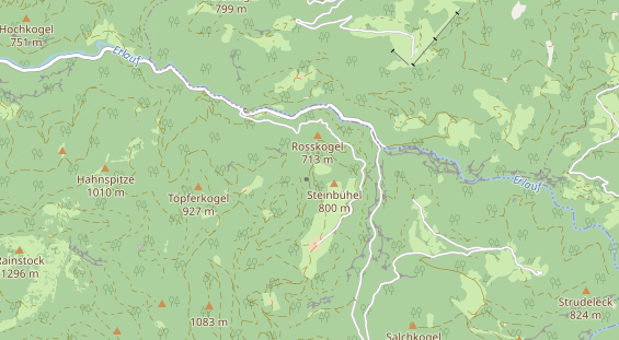 Excursiebestemming op kaart