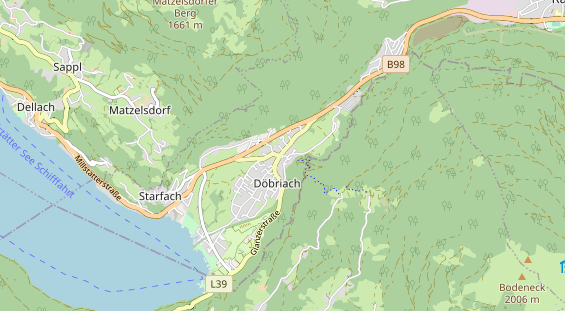 Destination d'excursion sur la carte