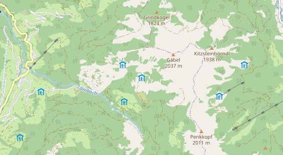 Destination d'excursion sur la carte