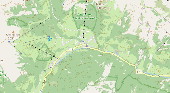 Destination d'excursion sur la carte