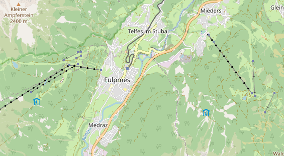 Destination d'excursion sur la carte