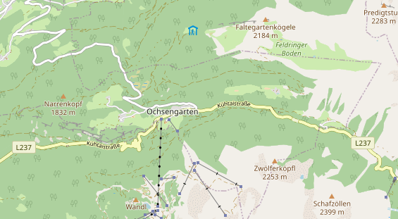 Excursiebestemming op kaart