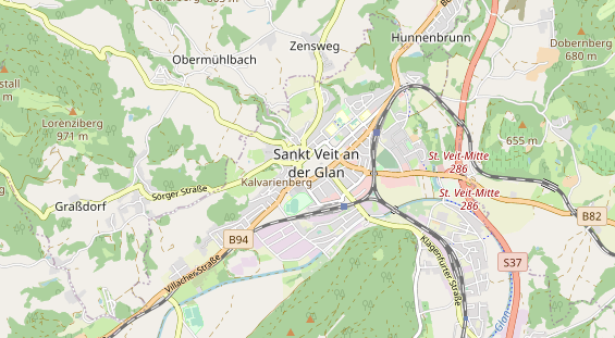 Excursiebestemming op kaart