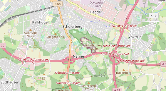 Destinazione dell'escursione sulla carta