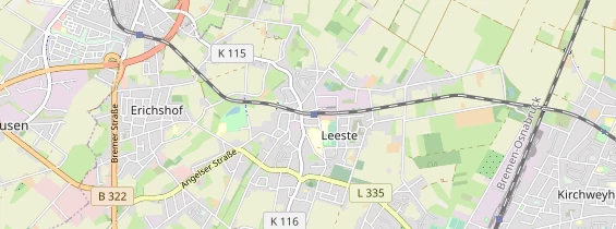 Excursiebestemming op kaart