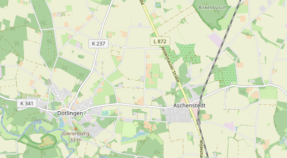 Destinazione dell'escursione sulla carta