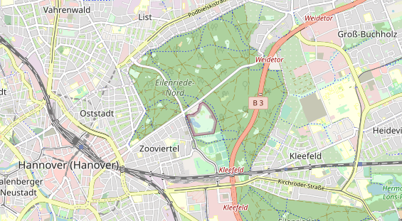 Excursiebestemming op kaart