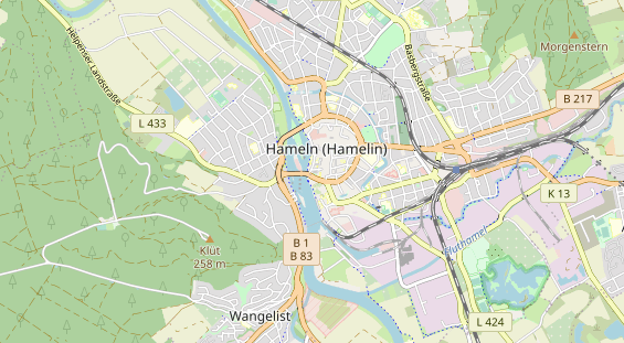 Excursiebestemming op kaart