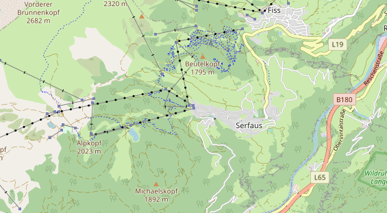 Destination d'excursion sur la carte