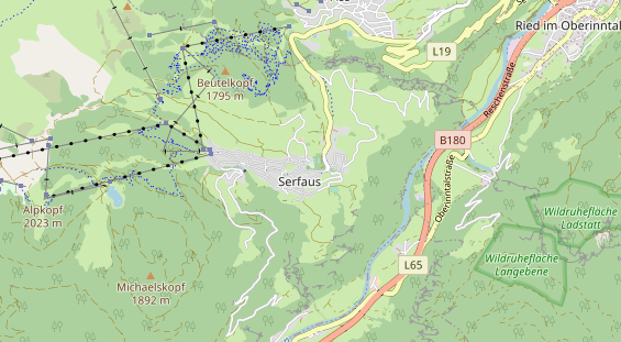 Excursiebestemming op kaart