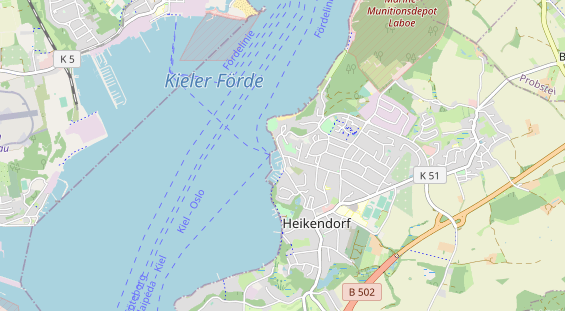 Excursiebestemming op kaart