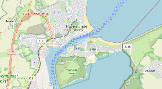 Destination d'excursion sur la carte