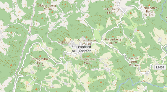 Excursiebestemming op kaart