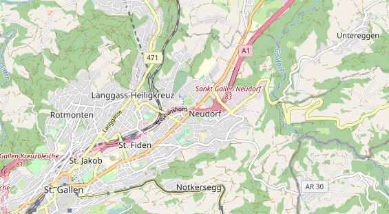 Destinazione dell'escursione sulla carta