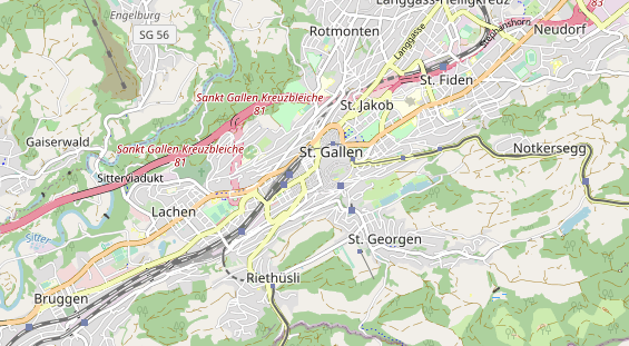 Destination d'excursion sur la carte