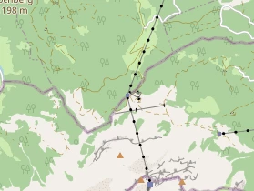 Destinazione dell'escursione sulla carta