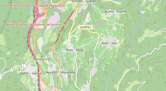 Excursiebestemming op kaart