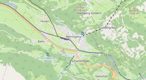 Destinazione dell'escursione sulla carta