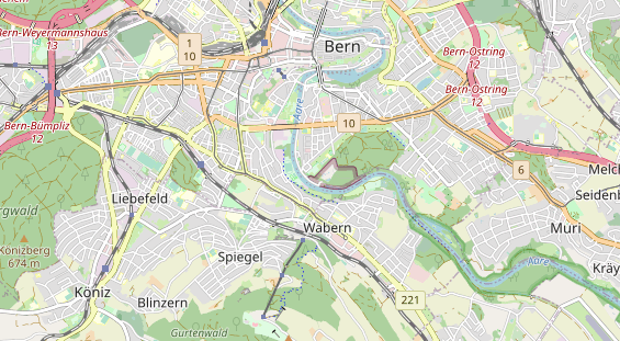 Excursiebestemming op kaart