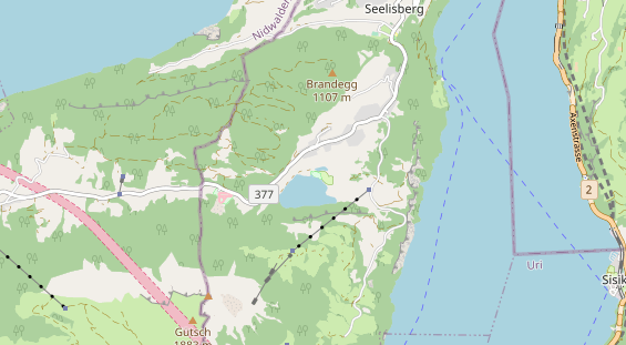 Excursiebestemming op kaart