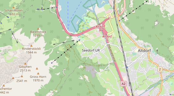 Excursiebestemming op kaart