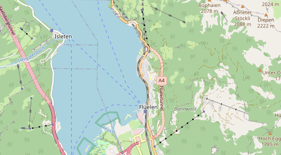 Destinazione dell'escursione sulla carta