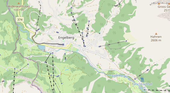 Destination d'excursion sur la carte