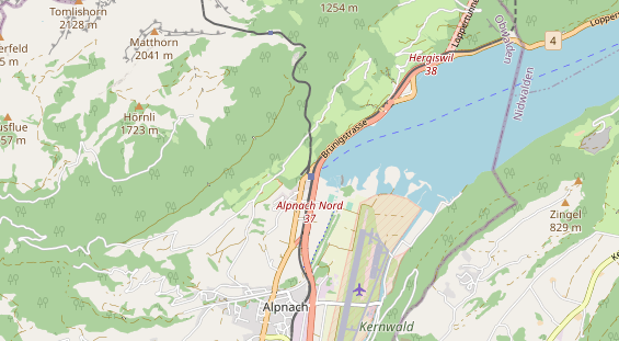 Excursiebestemming op kaart